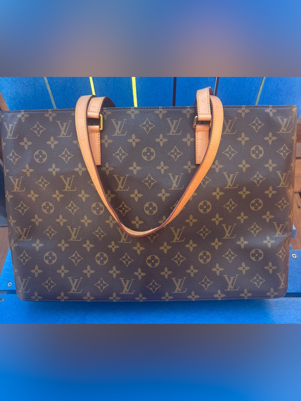 LV Monogram Canvas Tote in Brown and Natural Vachetta - Picture 2 of 16